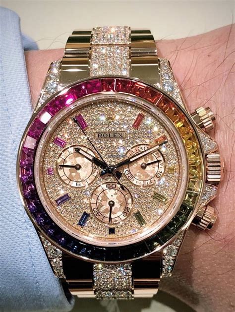 rolex rainbow full diamond